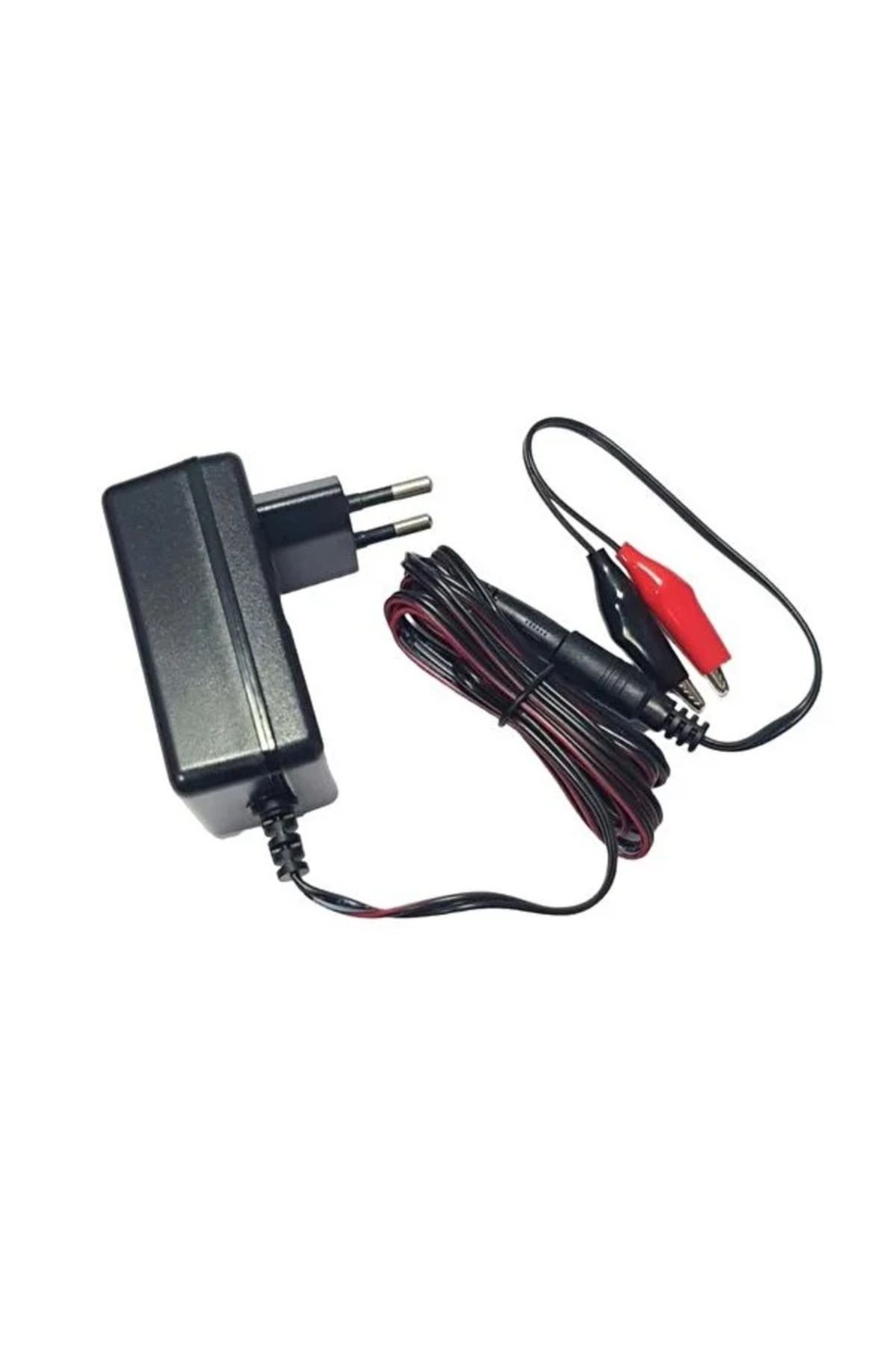 MT-6/12C 6v-12v 1a Akü Şarj Cihazı 6 Volt ve 12 Volt 1 Amper Kademeli Şarj Adaptörü Jaklı+Krokodilli