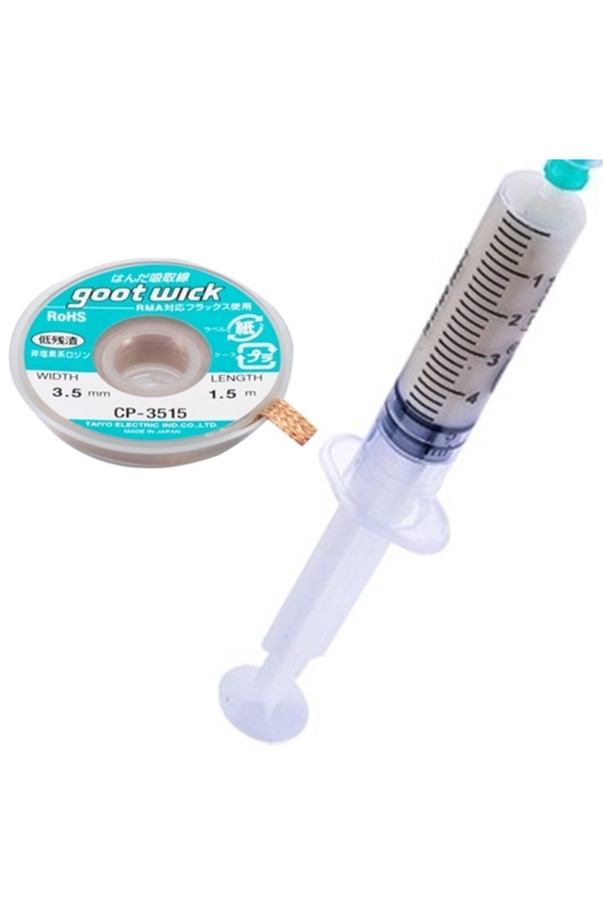 Ersa Şırınga Flux + Lehim Toplama Teli Goot Wick CP-2515 3.5 mm 1.5 metre