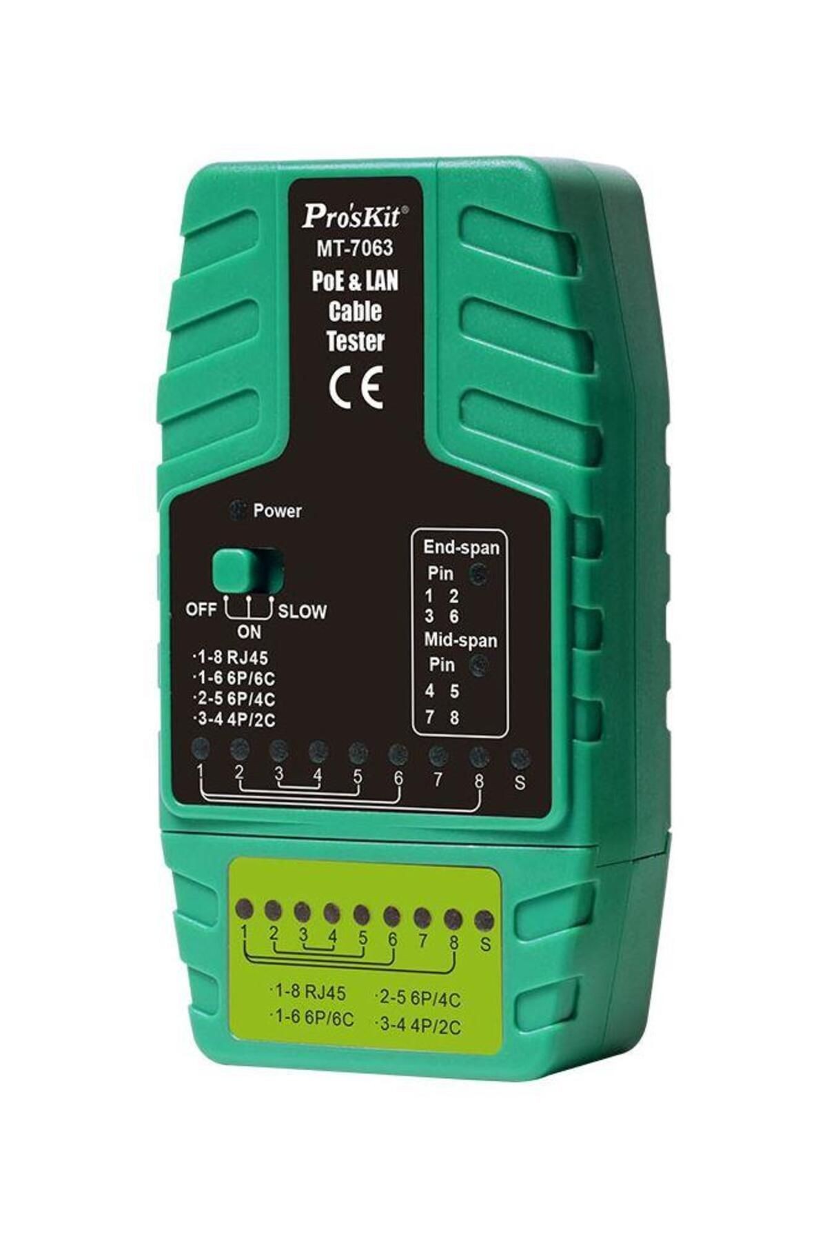 Proskit MT-7063 Poe ve Lan Kablo Test Cihazı