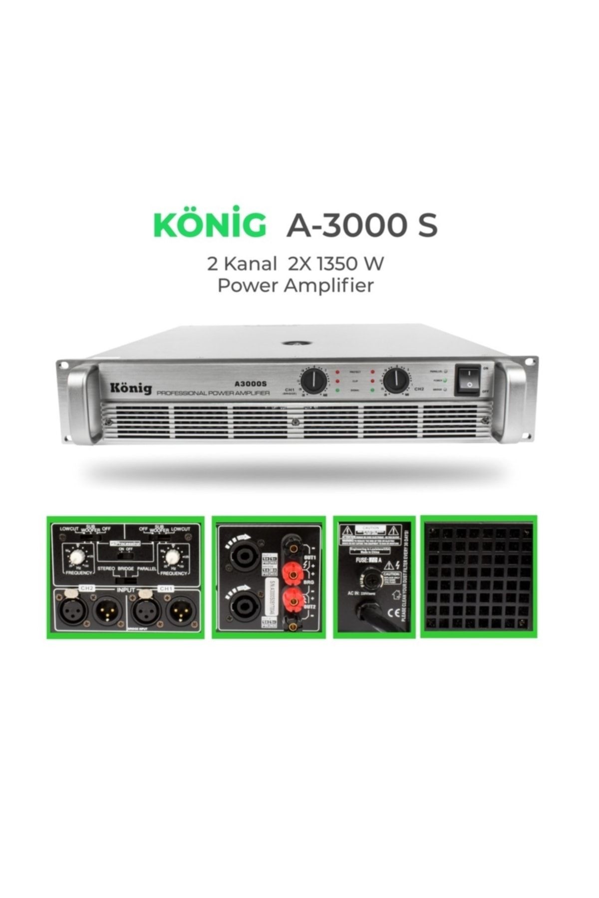 2x1350w 2 Kanal Power Amfi A-3000-s