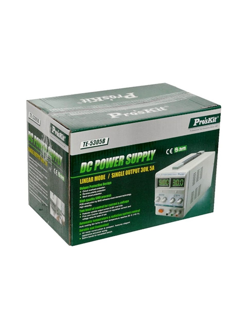 Proskit TE-5305B 30V-5A DC Power Güç Kaynağı 0-30 Volt 5 Amper 150 Watt 280X136X160mm