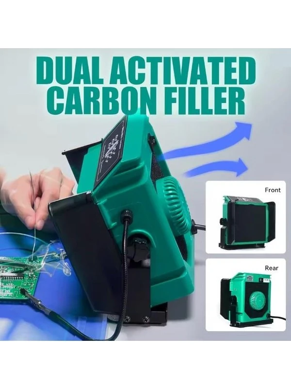 P48DQ-1 Çift Filtreli Masaüstü Duman Emici P48DQ-I