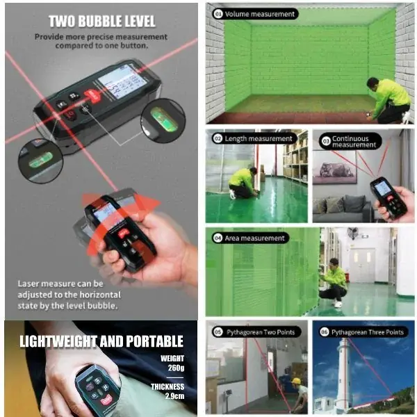Proskit NT-6370 Lazer Mesafe Ölçer Lazermetre 70m ( 70metre