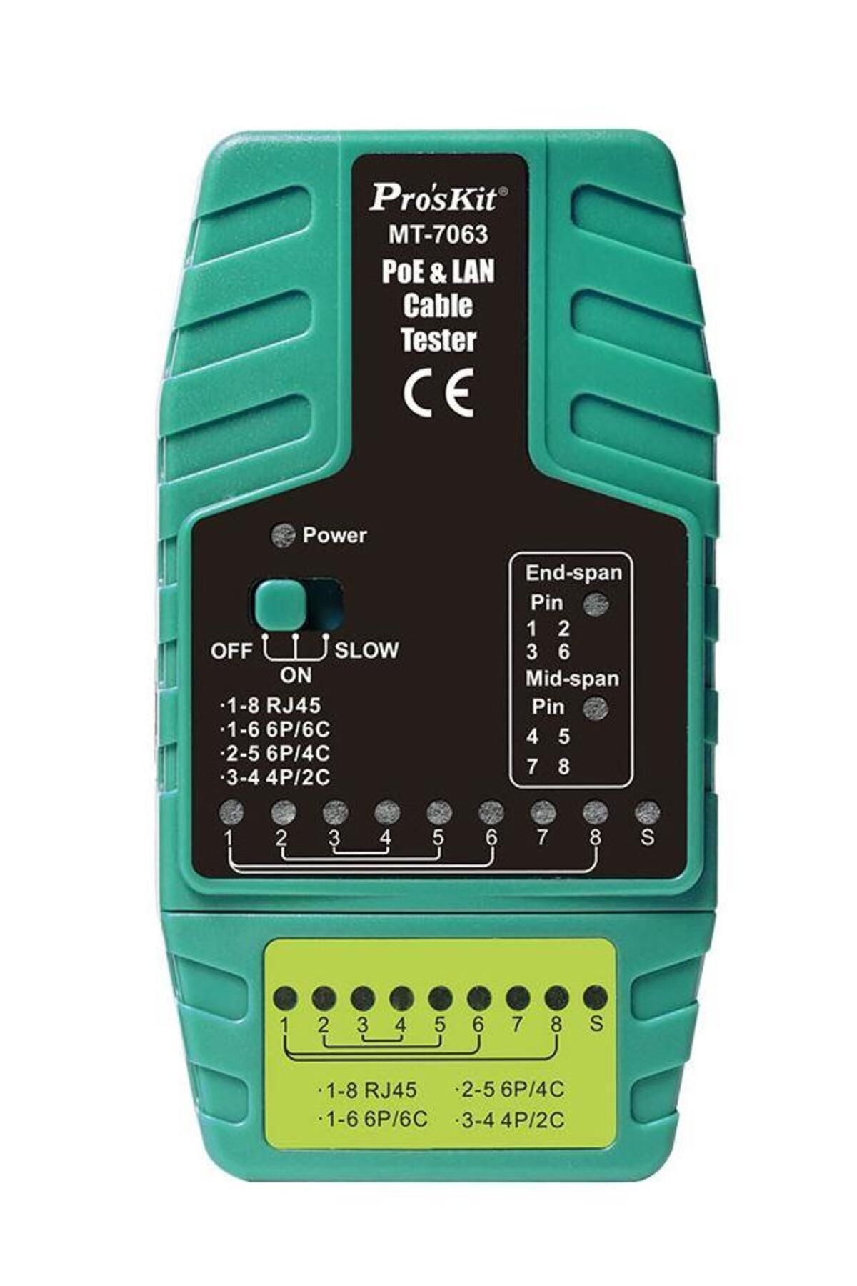 Proskit MT-7063 Poe ve Lan Kablo Test Cihazı