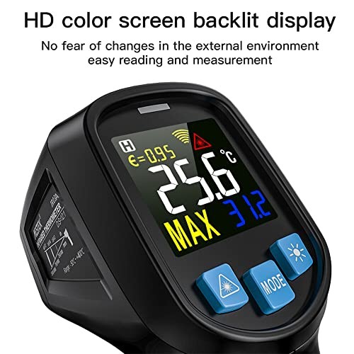 MESTEK -50~400°C El Temassız Dijital LCD Kızılötesi Termometre Endüstriyel IR Sıcaklık Test Cihazı Ayarlanabilir E ssivity IR03A