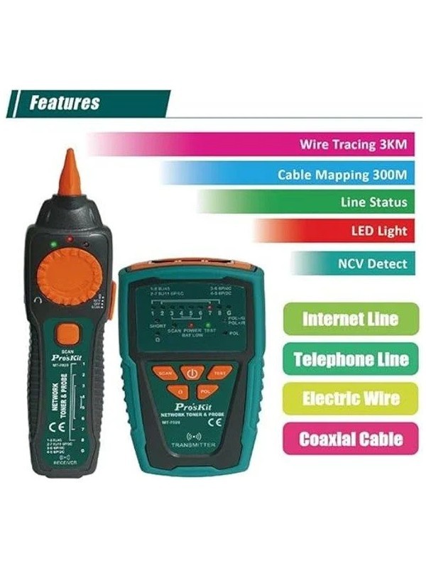 Proskit MT-7028 Network Kablo Test Cihazı Prob Kit