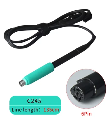 JBC Uyumlu T245 Yedek Kalem C245 Uçlar İçin Uyumlu Jbc T245 Soldering Iron Yedek Havya Kalemi T245 Jbc Uyumlu Tutamak 6 pinli