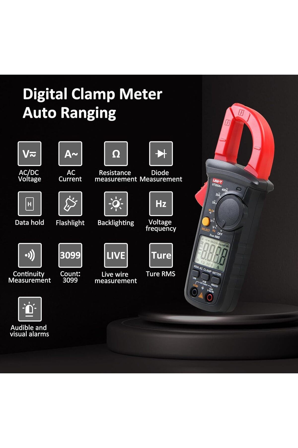 UT200A+ Pensli Multimetre UNI-T Pensampermetre 400A True RMS ( YENİ )