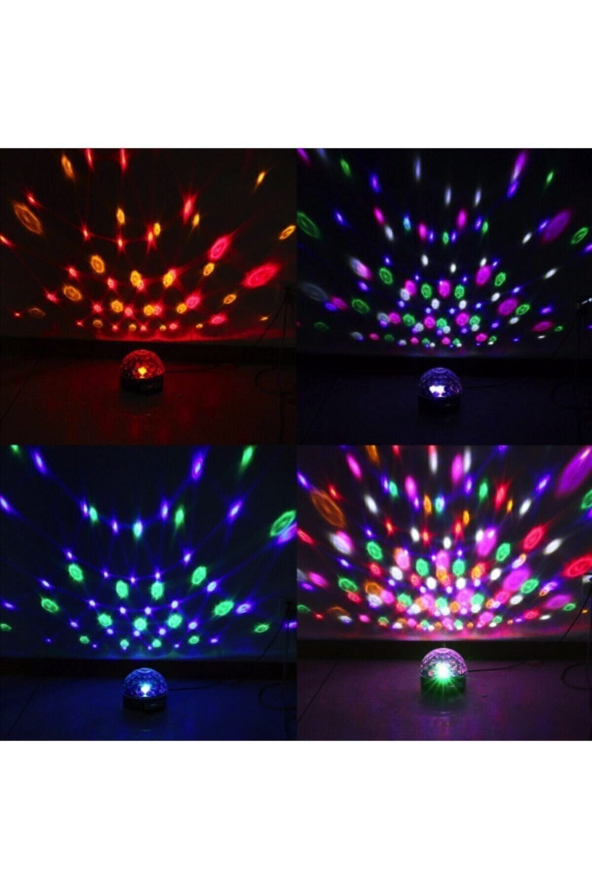 Renkli Işıklı Lazer Parti Bluetoothlu Led Küre Disko Topu