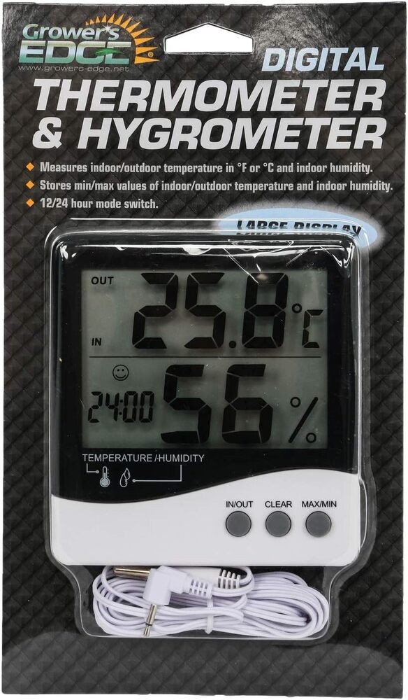 Büyük Ekran Dijital Termometre - Nem Ölçer - Saat / Thermometer / Hygrometer
