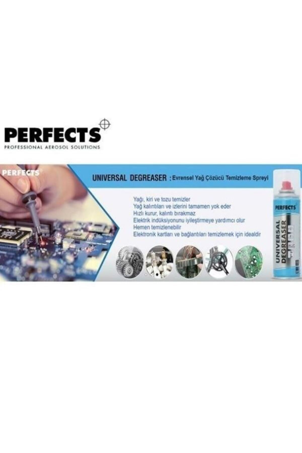 Perfects Yağsız Sprey Perfects Universal Degreaser - Yağsız Temizleme Sprey ( 1 Kutu - 12 Adet )
