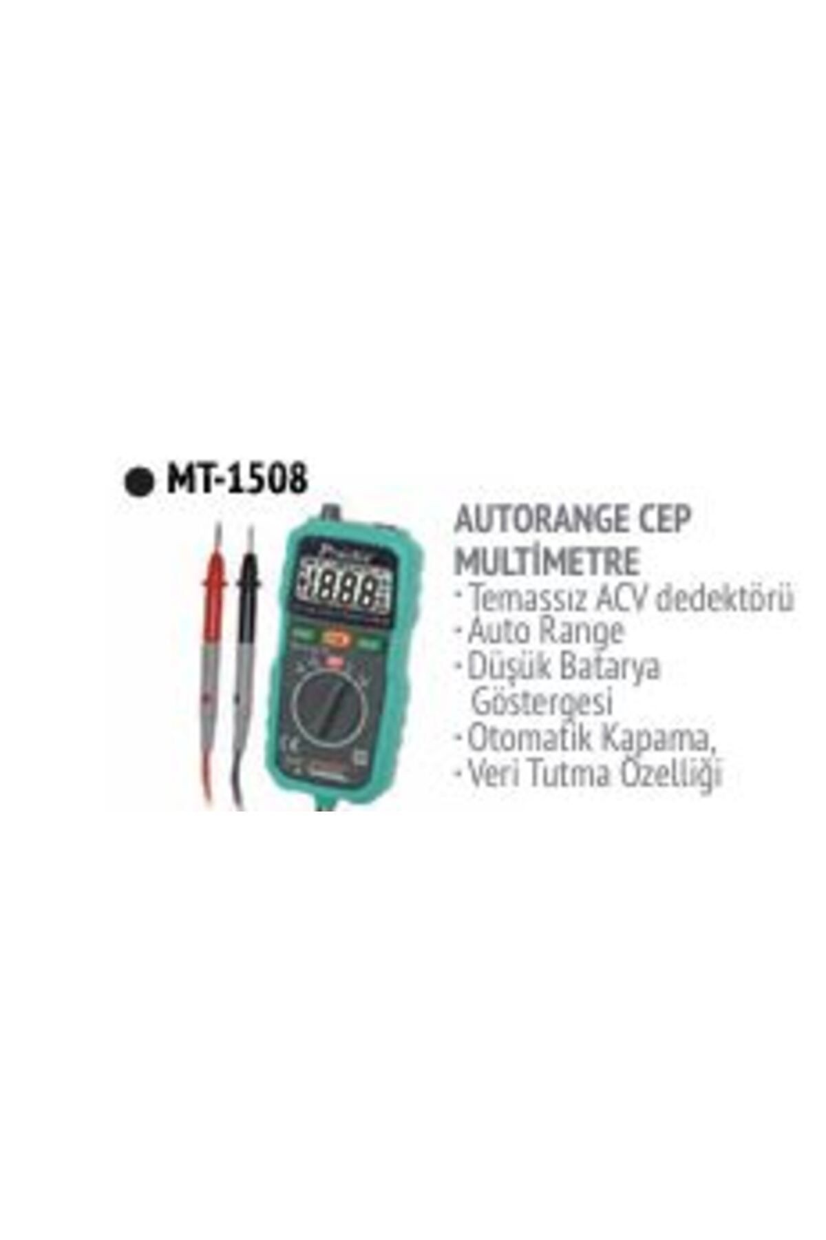 Mt-1508 Cep Tipi Autorange Multimetre;