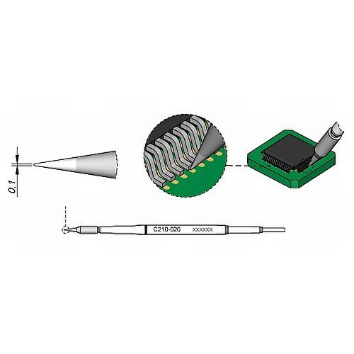 JBC C210-020 • Havya Ucu Ø 0.1 mm