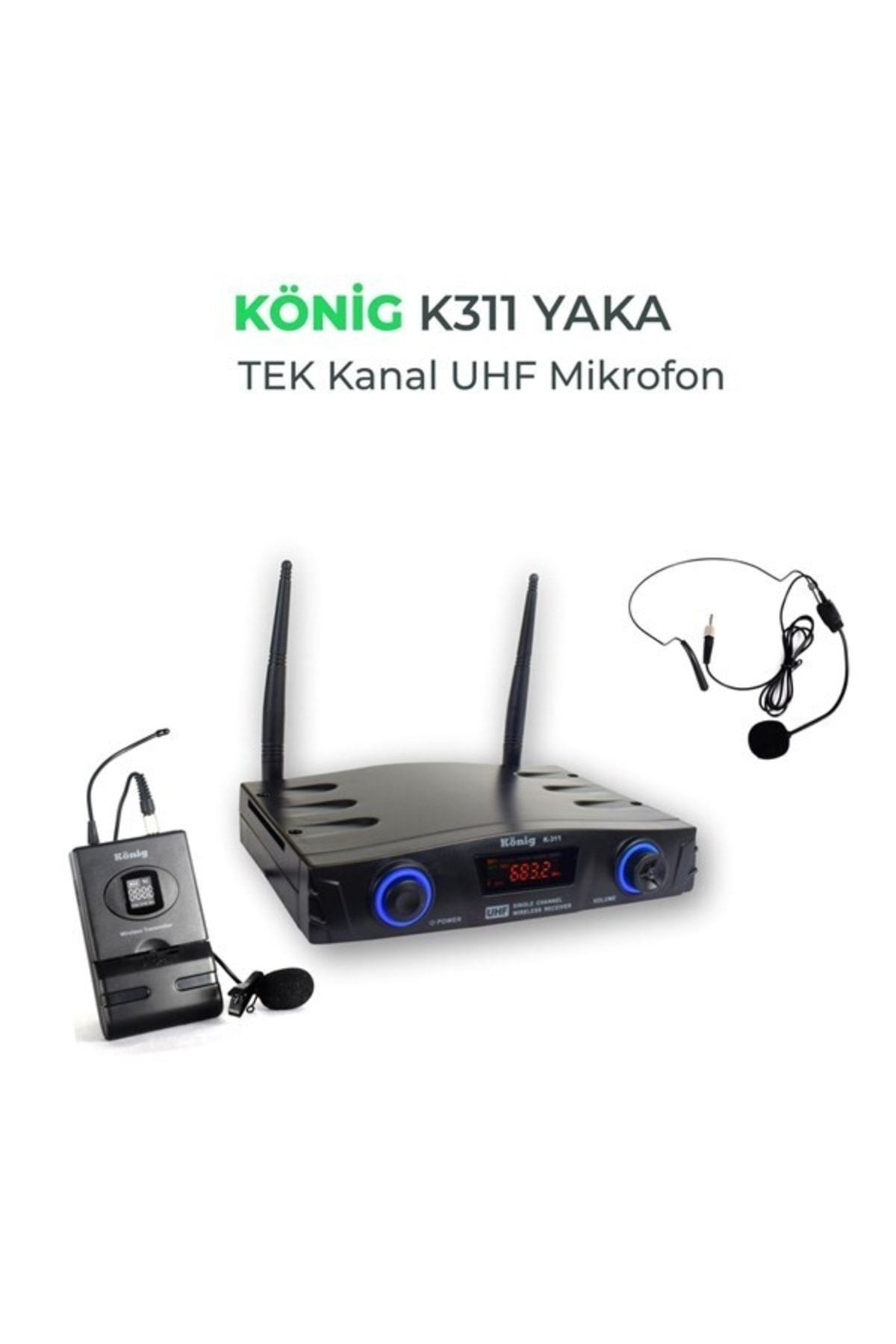 K-311 Uhf 1 Yaka Telsiz Mikrofon