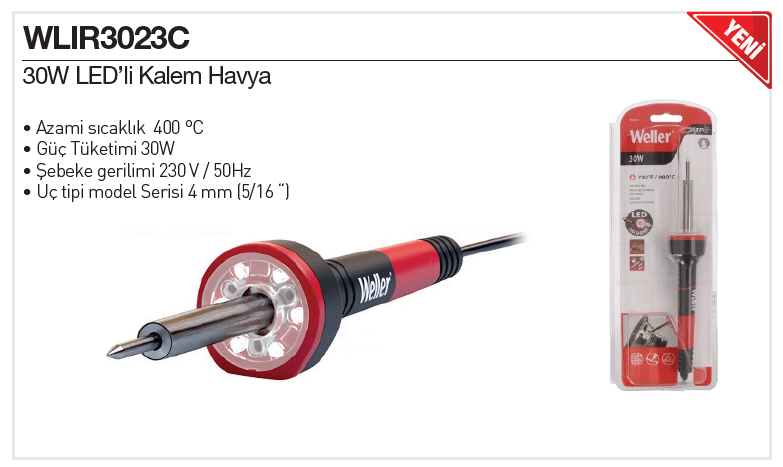 Weller WLIR3023C 30W Led’li Kalem Havya