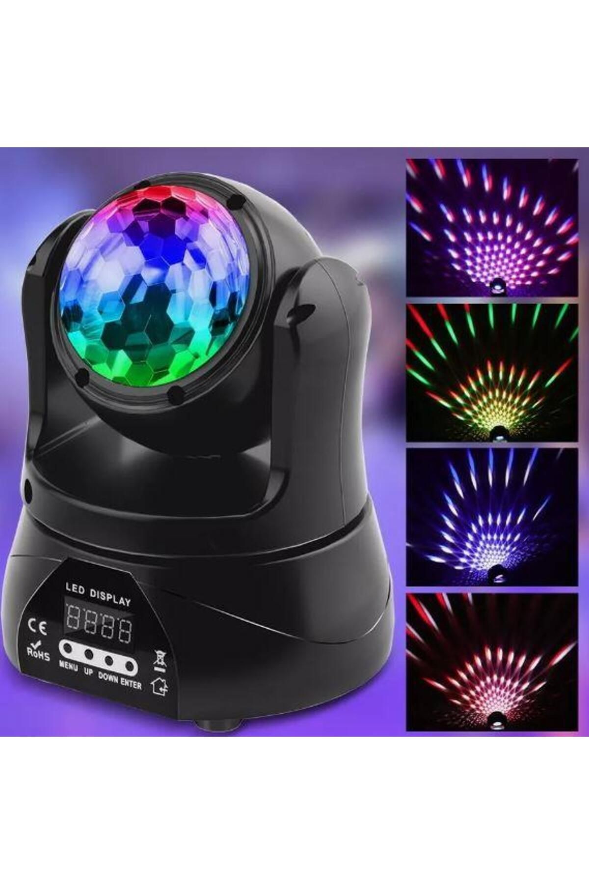 Led Robot Lazer Storbe Mini Robot Işık