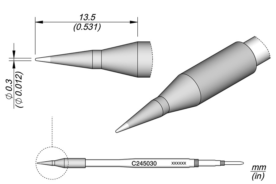 JBC C245-030 • Havya Ucu Ø 0.3 mm