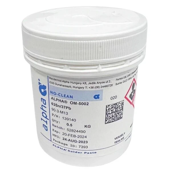 Alpha OM-5002 ( Krem Lehim ) - ( Sıvı Lehim ) 183° 500gr - No-Clean 63sn/37Pb