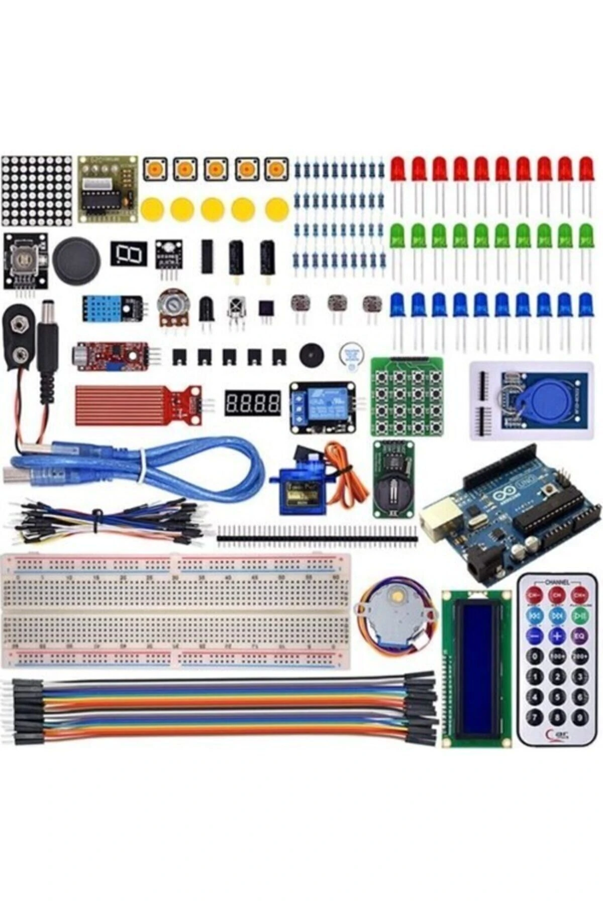 ARDUİNO 168 Parça Uno R3 Robotik Kodlama Profesyonel Rfid Süper Başlangıç Proje Eğitim Seti T4