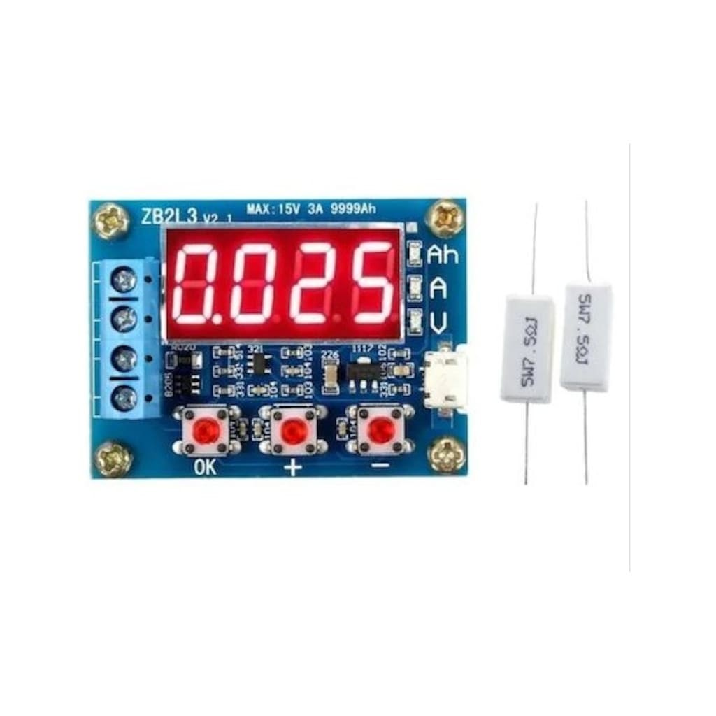 ZB2L3 18650 Lityum Pil Kapasite Ölçer Test Cihazı Deşarj