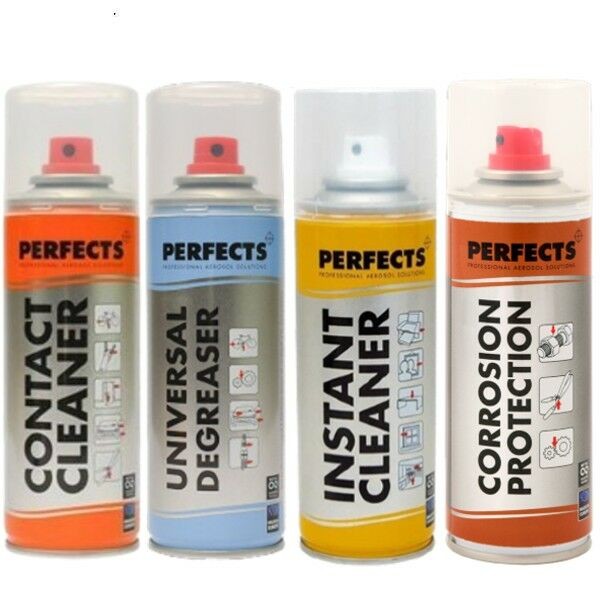 Perfects Contact Cleaner - Universal Degreaser - Instant Cleaner - Corrosıon Protectıon Sprey - 4'lü Bakım Seti