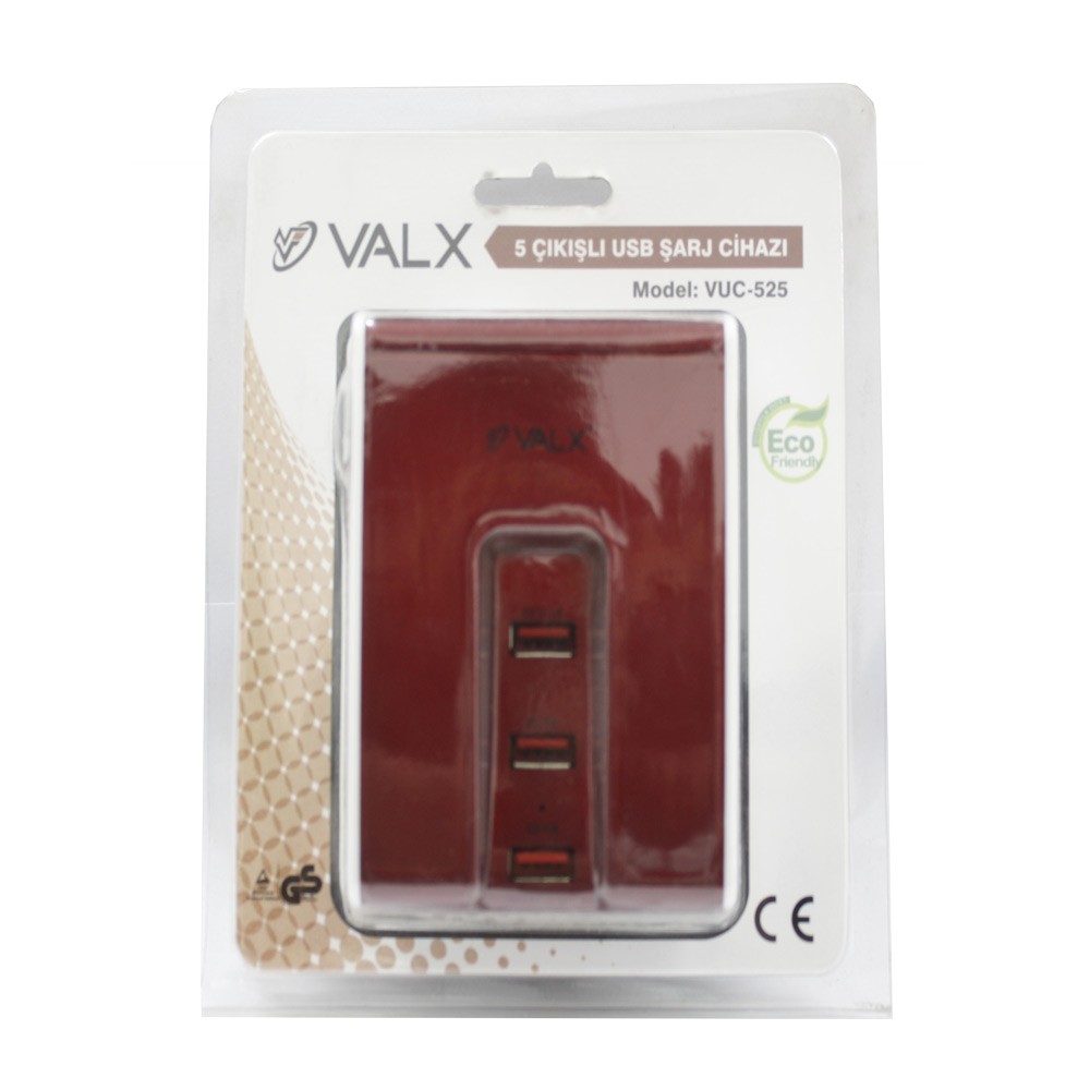 Valx VUC-525 5V 2A 5 Çıkışlı USB Şarj Cihazı