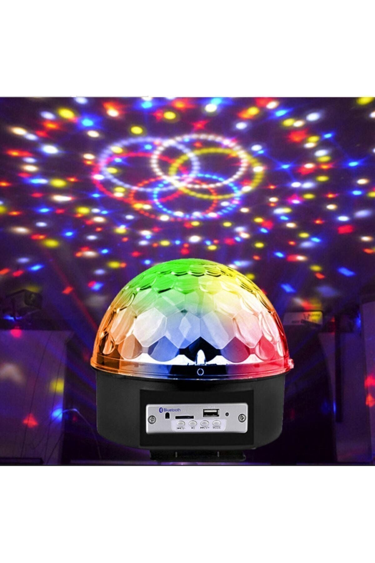 Renkli Işıklı Lazer Parti Bluetoothlu Led Küre Disko Topu