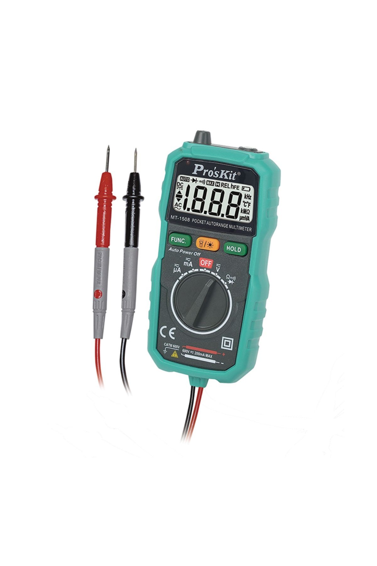 Mt-1508 Cep Tipi Autorange Multimetre;