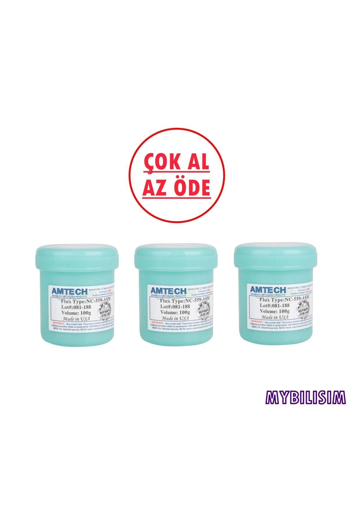 Amtech NC-559-ASM Krem Flux 100GR - 3 Adet