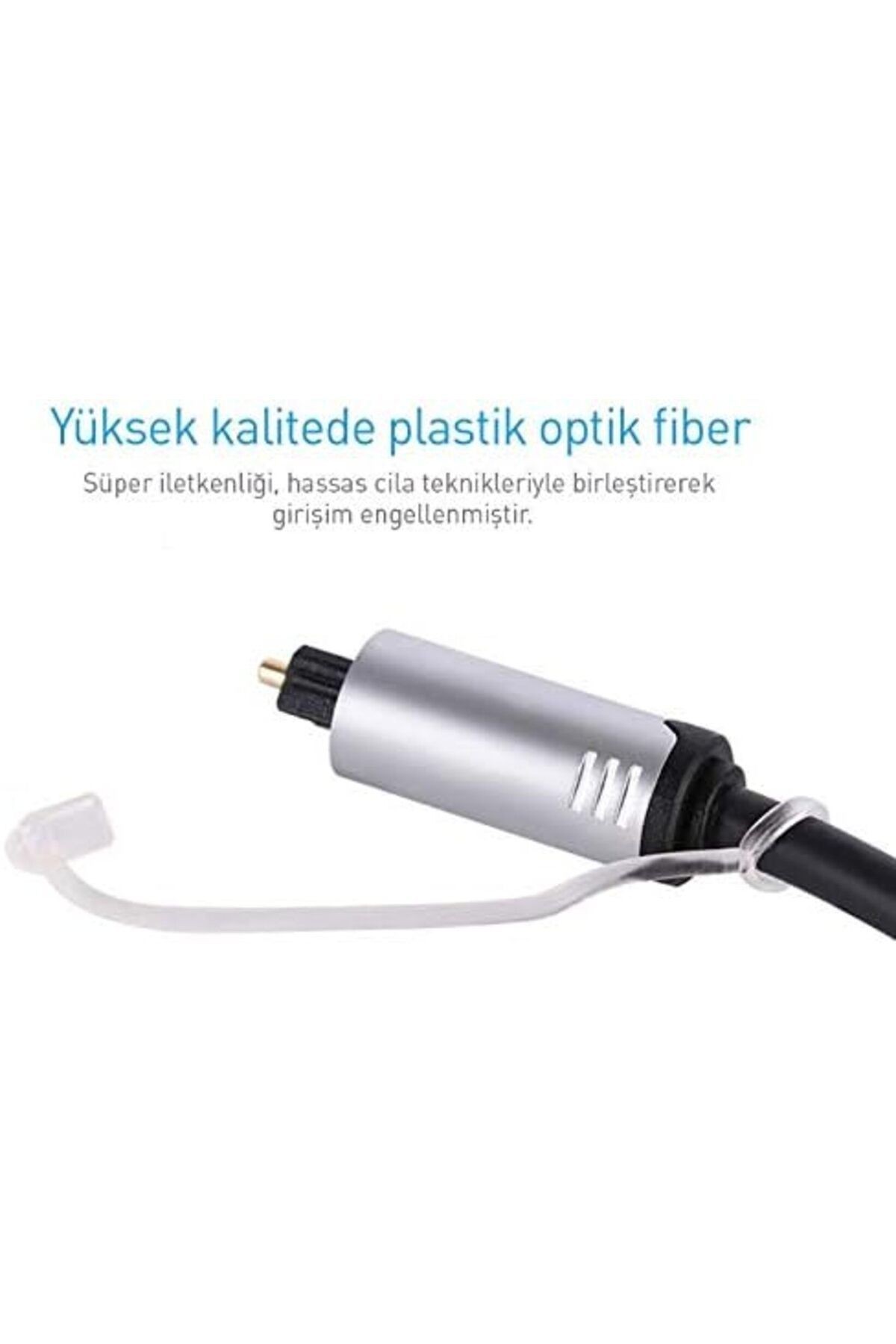 PROLİNK HMC111-0060 60 Cm Optik Kablo Toslink Plug Metal Premıum Chrome Audıo Optik Fiber Ses Kablosu