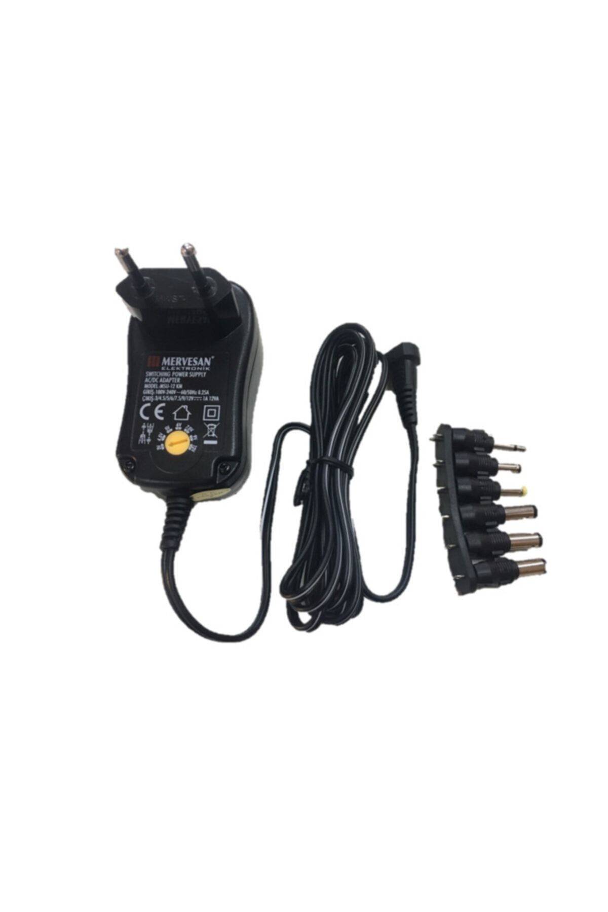 Mervesan MTU-12KM 3-12 Volt 1 Amper Kademe Ayarlı Adaptör Üniversal Tip Kademeli Ac/dc Smps Adaptör