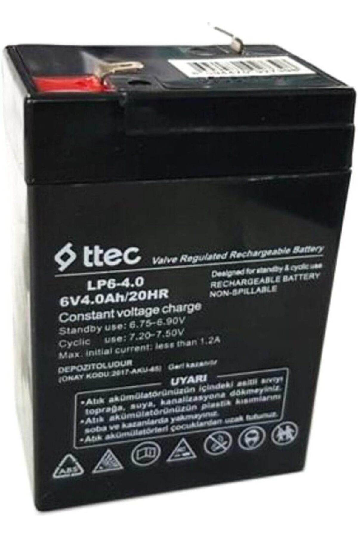 TTec 6 Volt 4 Amper Akü ( 6 V 4 Ah )