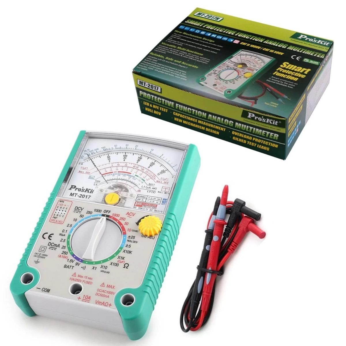 Proskit MT-2017N Korumalı Analog Multimetre Ölçü Aleti