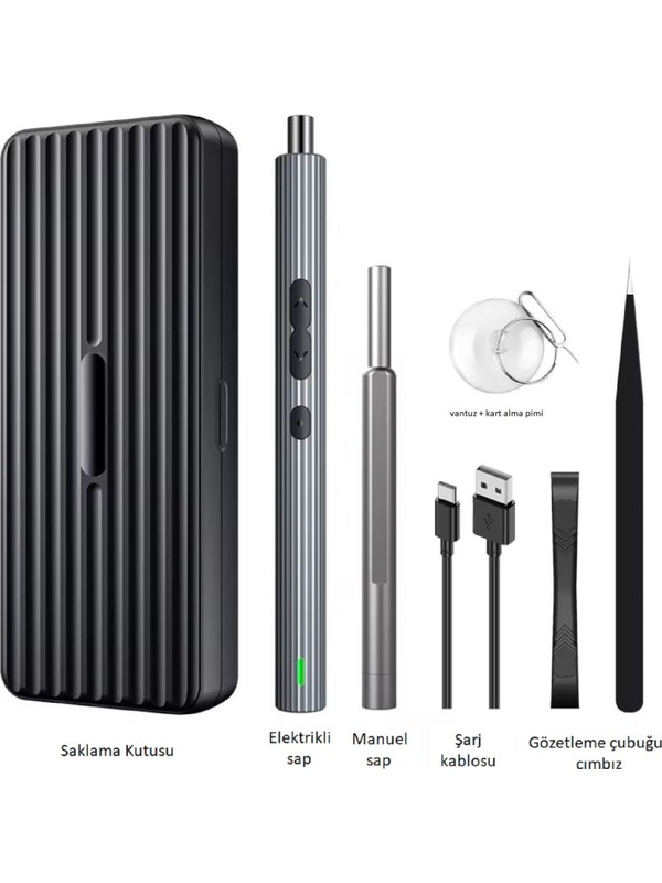 UFTOOLS KS-882058 58 Parça Bits Uçlu Şarjlı Tornavida Tamir Seti