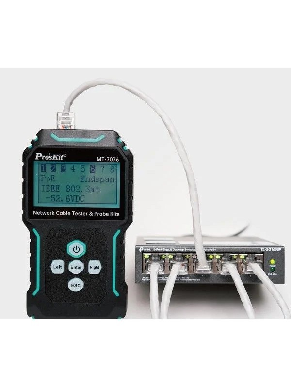 Proskit MT-7076 Poe Network Kablo Test Cihazı