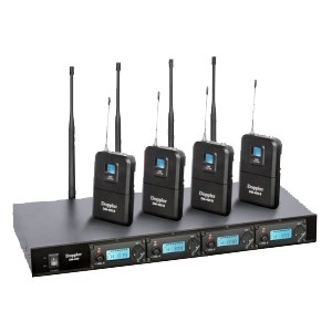 DM-400B UHF TELSİZ MİKROFON 4 ADET YAKA MİKROFONU DEĞİŞEBİLEN FREKANSLI ÇİFT ANTEN DOPPLER