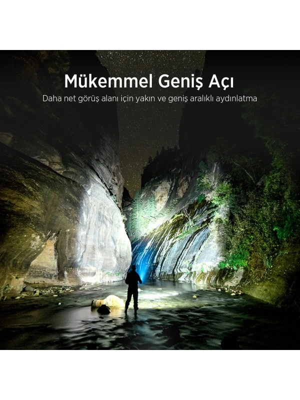 Flashlight BX5101FL 60W LED, Max. 2300 Lümen Parlaklık ve 850 Metreye Kadar Uzun Menzilli, Şarj Edilebilir, LED Güç Göstergeli ve Çok Modlu Kompakt El Feneri