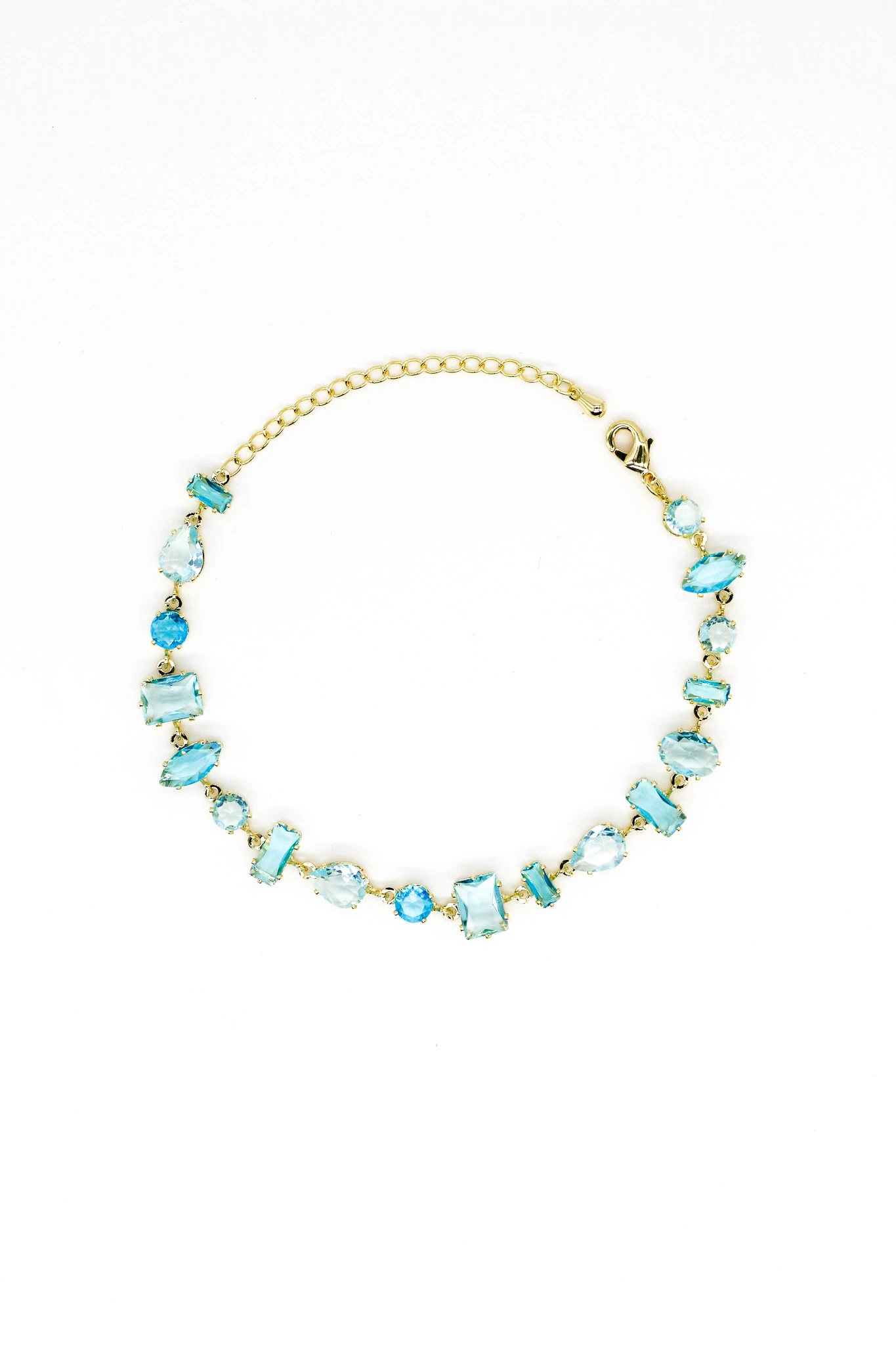 Turkuaz Geometrik Taşlı Suyolu Bileklik