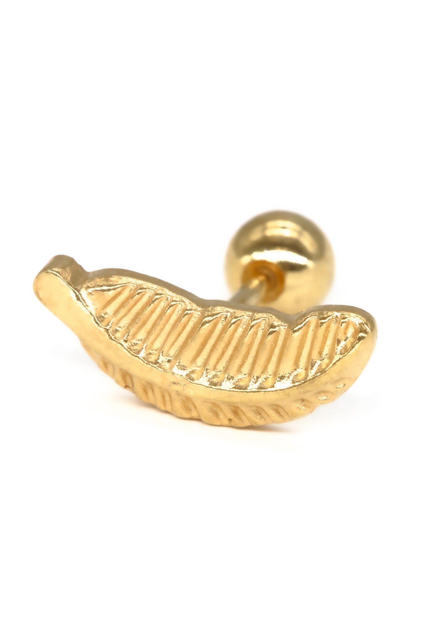 Zirkon Taşlı Tragus Küpe,Tüy Figürlü