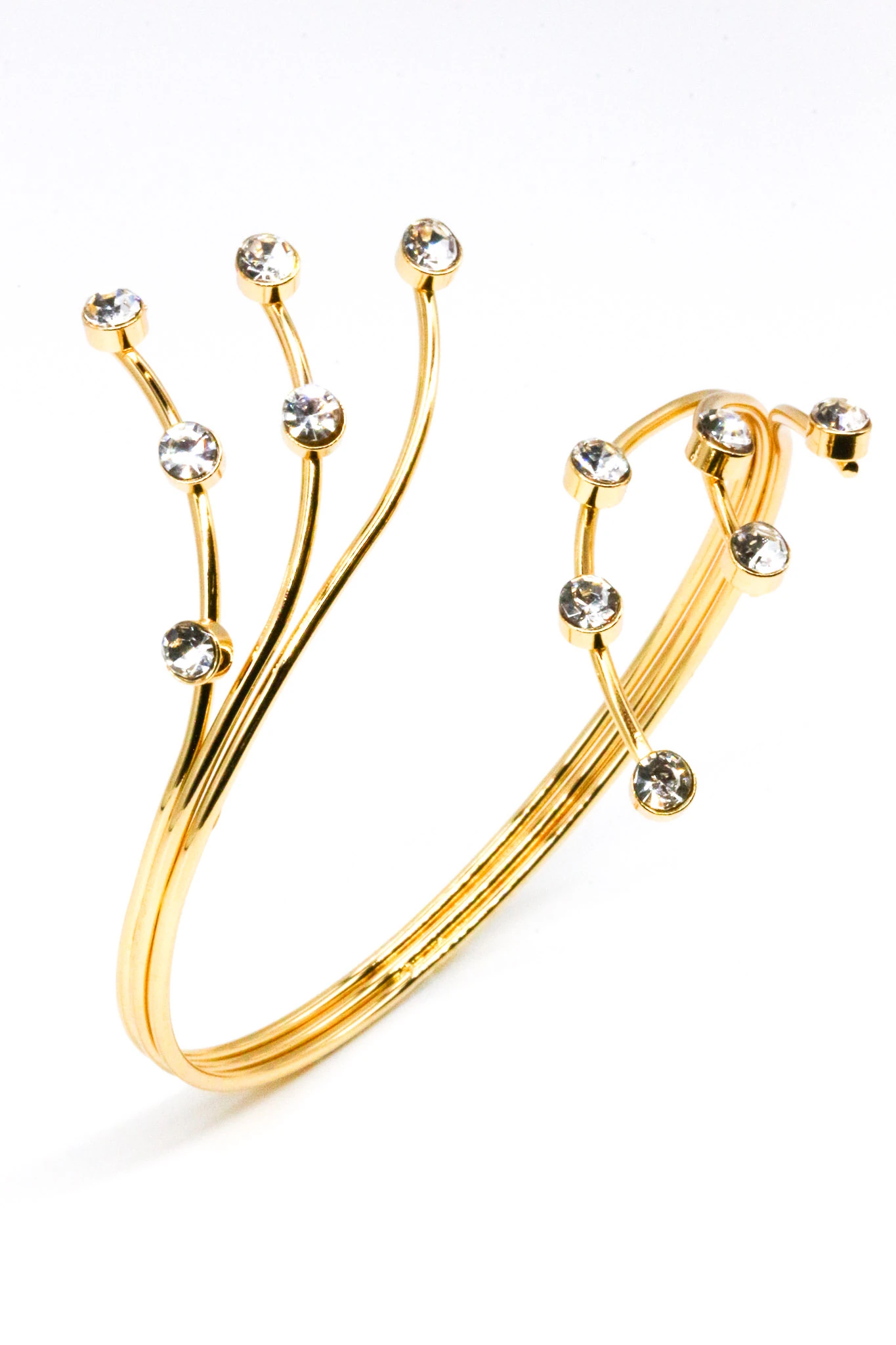 Pazu Helen Kelepçe Bileklik,Zirkon Taşlı Sarmaşık