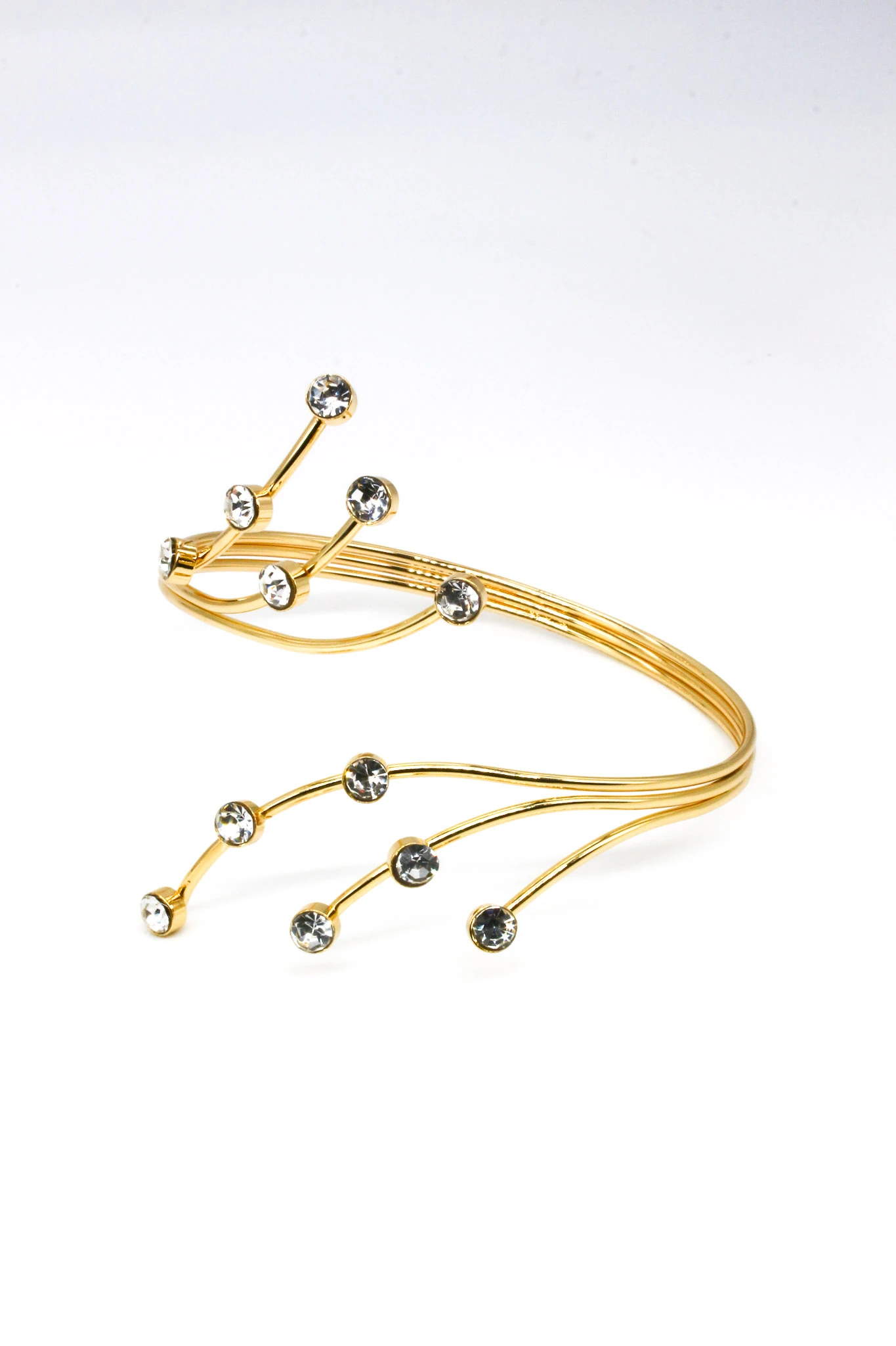 Pazu Helen Kelepçe Bileklik,Zirkon Taşlı Sarmaşık