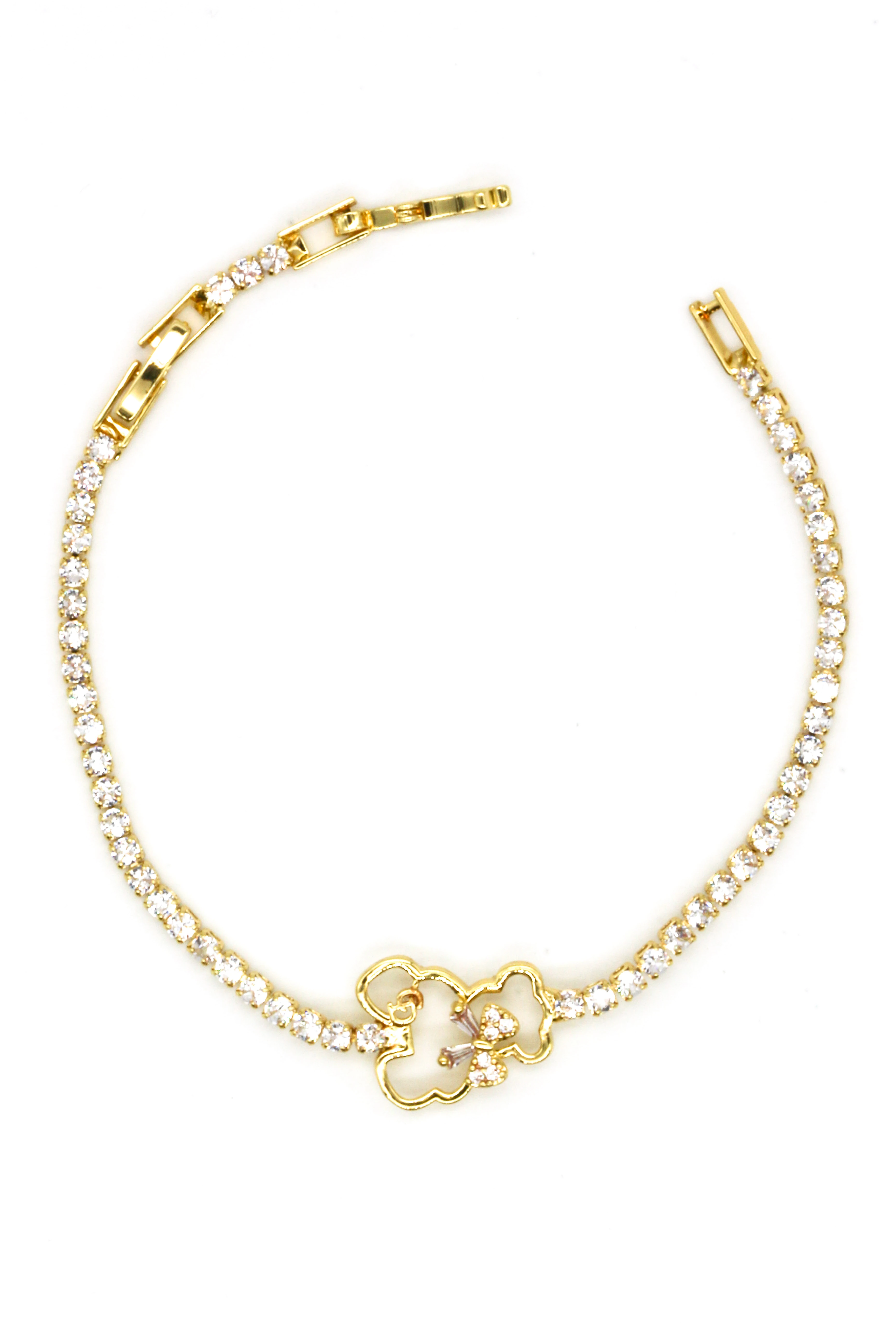 Çelik Suyolu Bileklik,Fiyonglu Ayıcık Figürlü