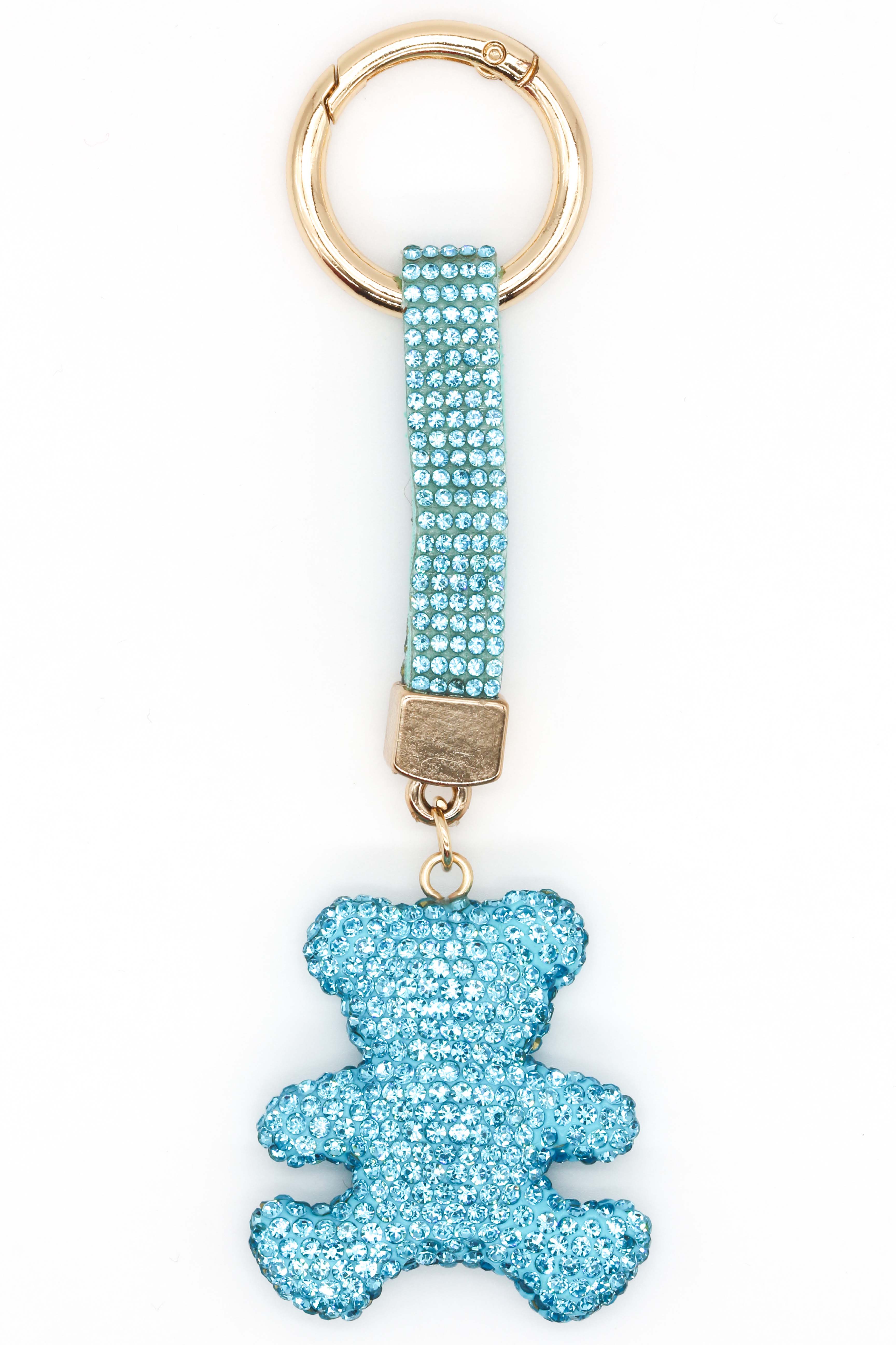 Taşlı Ayıcıklı Anahtarlık - Turkuaz