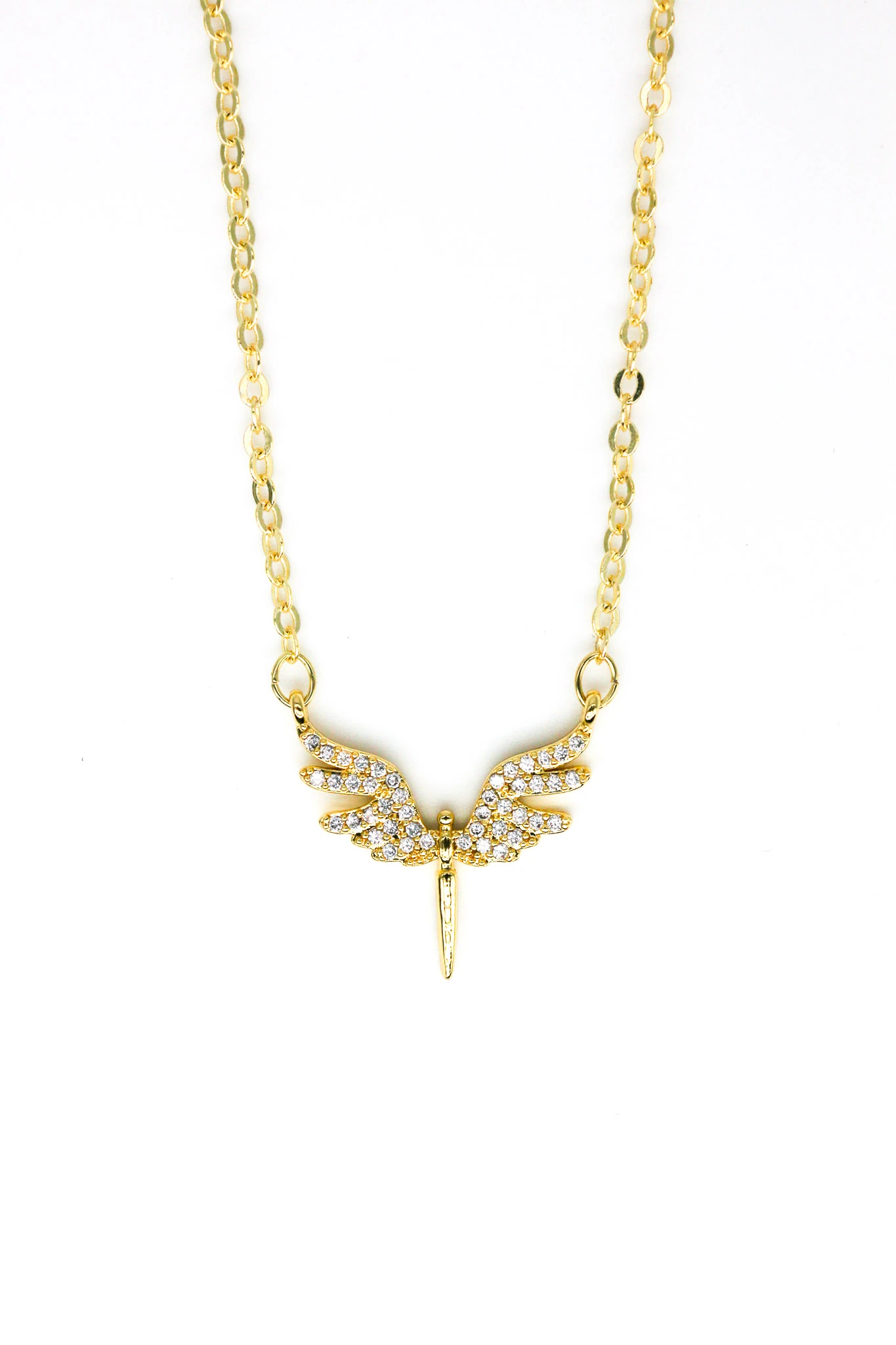 Zirkon Taşlı Mikail Melek Figürlü Zincir Kolye