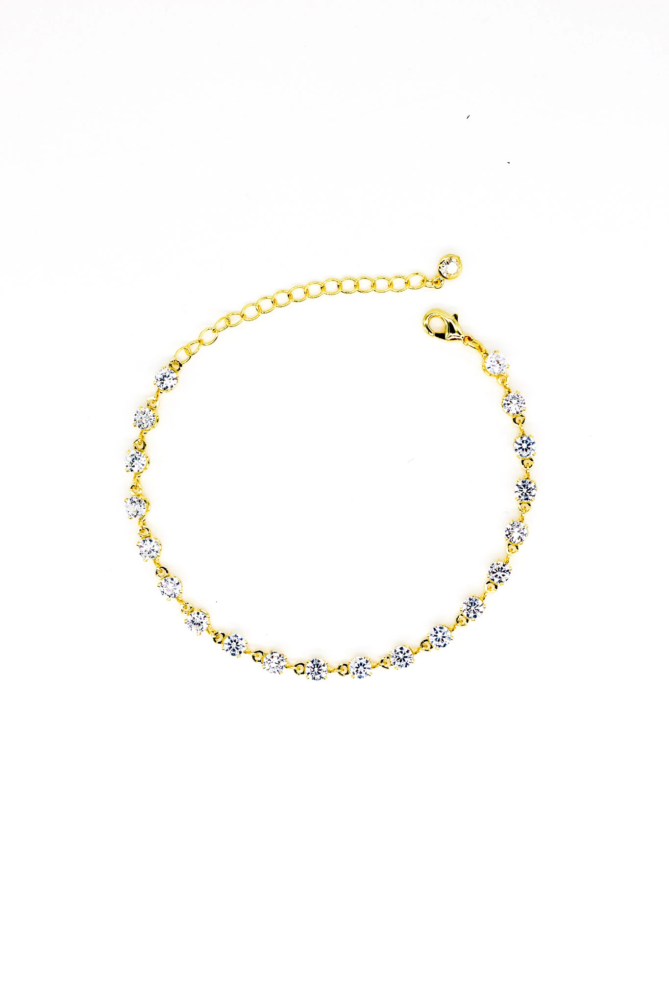 Beyaz Tektaş Modeli Aralıklı Suyolu Bileklik