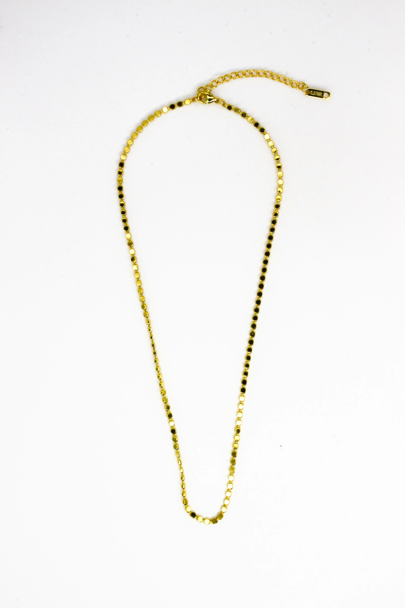 Çelik Pul Desenli Zincir Kolye 60cm