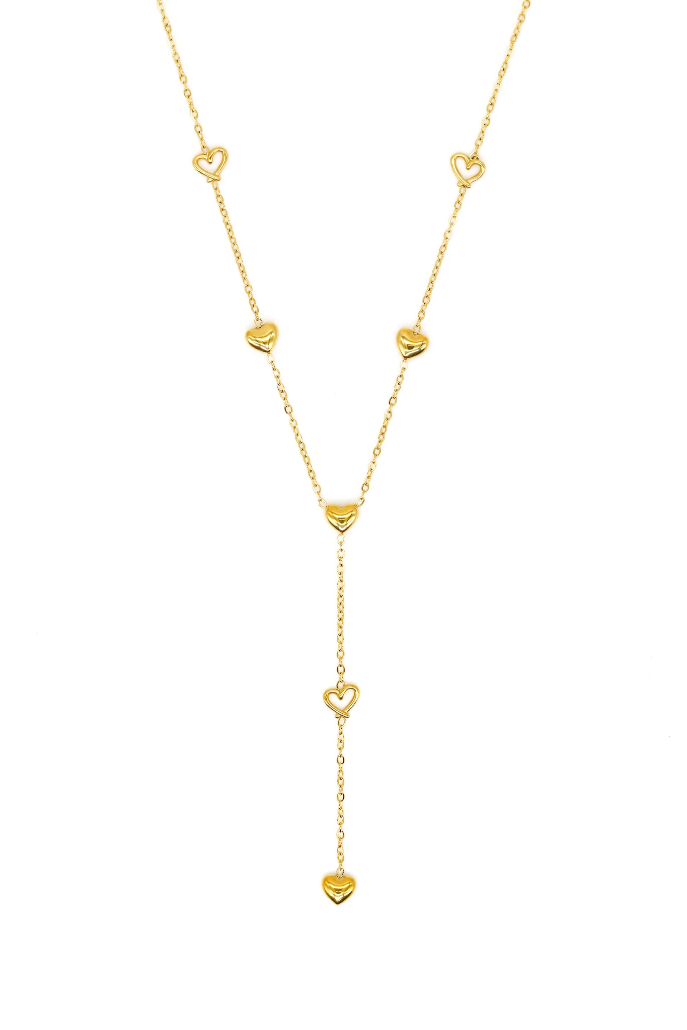 Çelik Kalpli Y Kolye