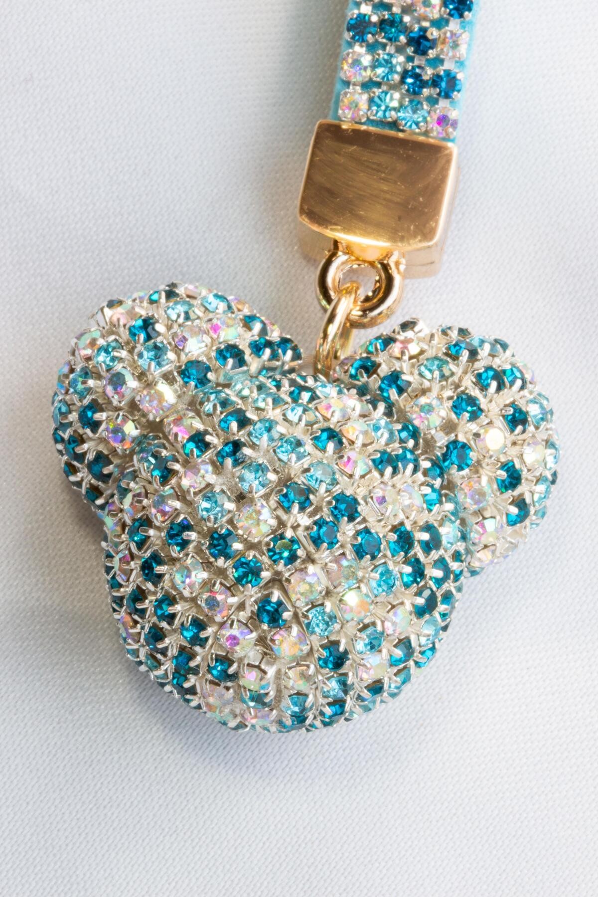 SWAROVSKİ ZİRKON TAŞLI MAVİ MICKEY SALLANTILI ÇANTA AKSESUARI VE ANAHTARLIK