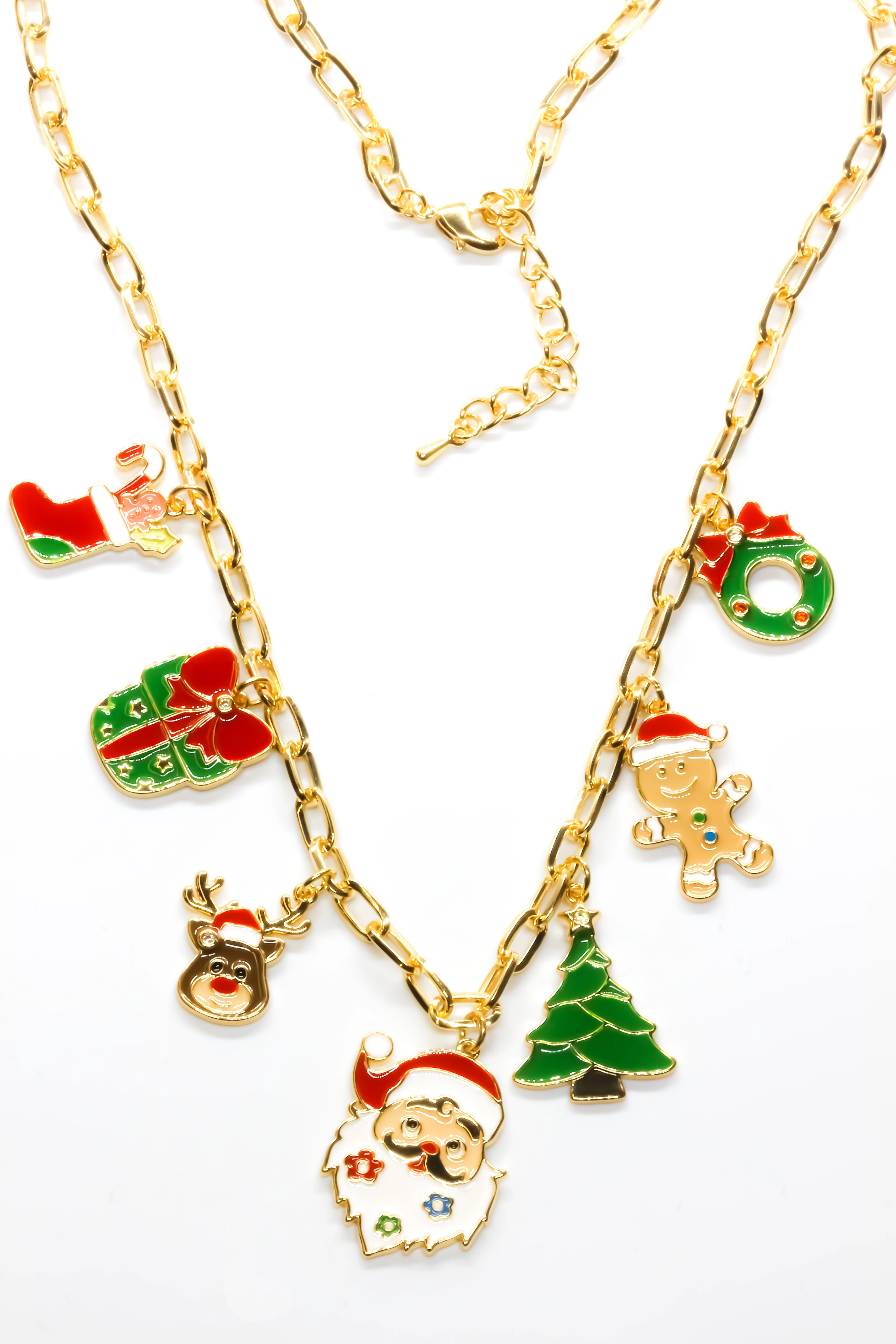 Yılbaşı Charm Kolye,Mineli Noel Baba Figürlü