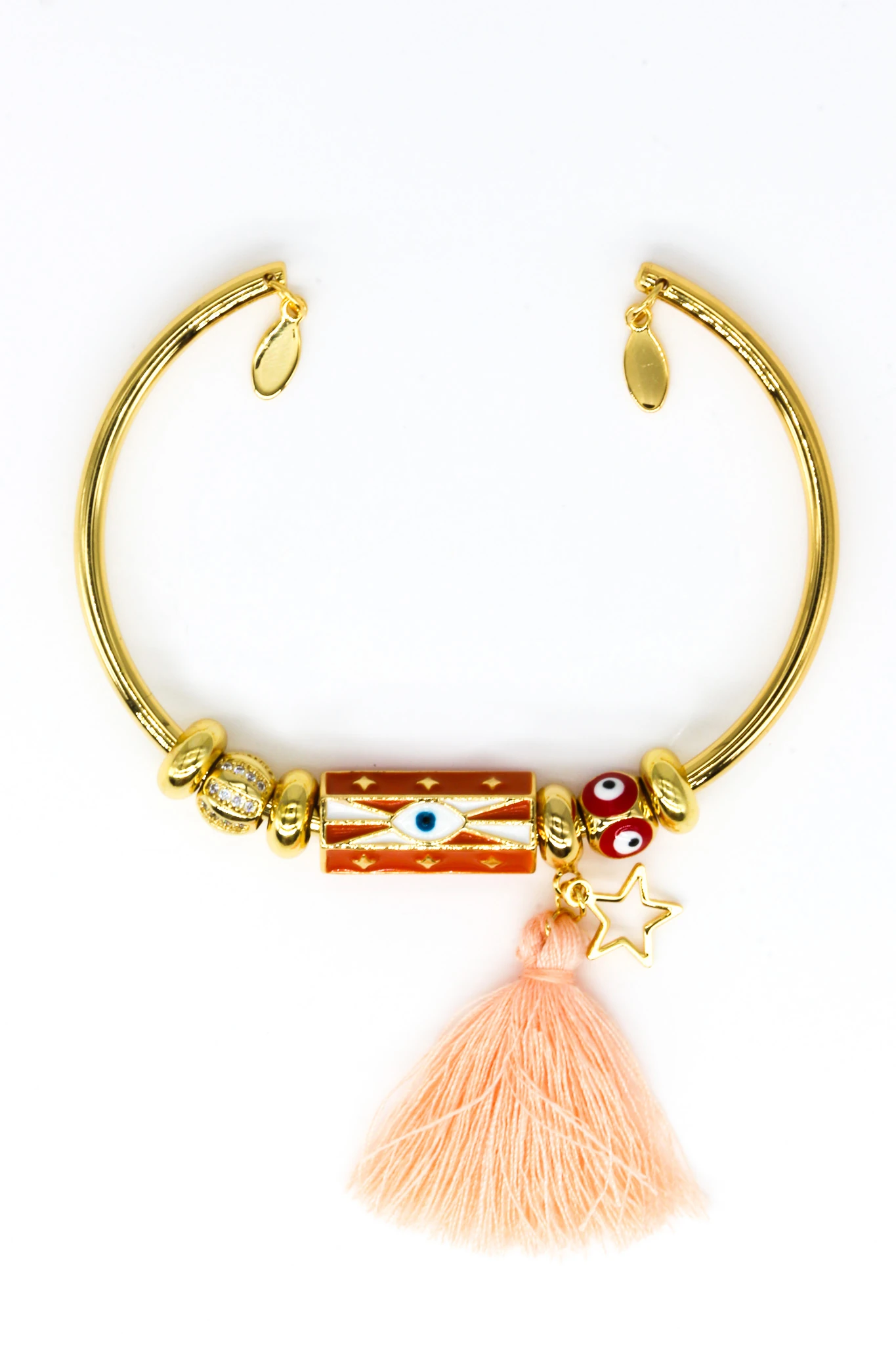 Kelepçe Charm Bileklik,Pembe Püsküllü,Turuncu,Love